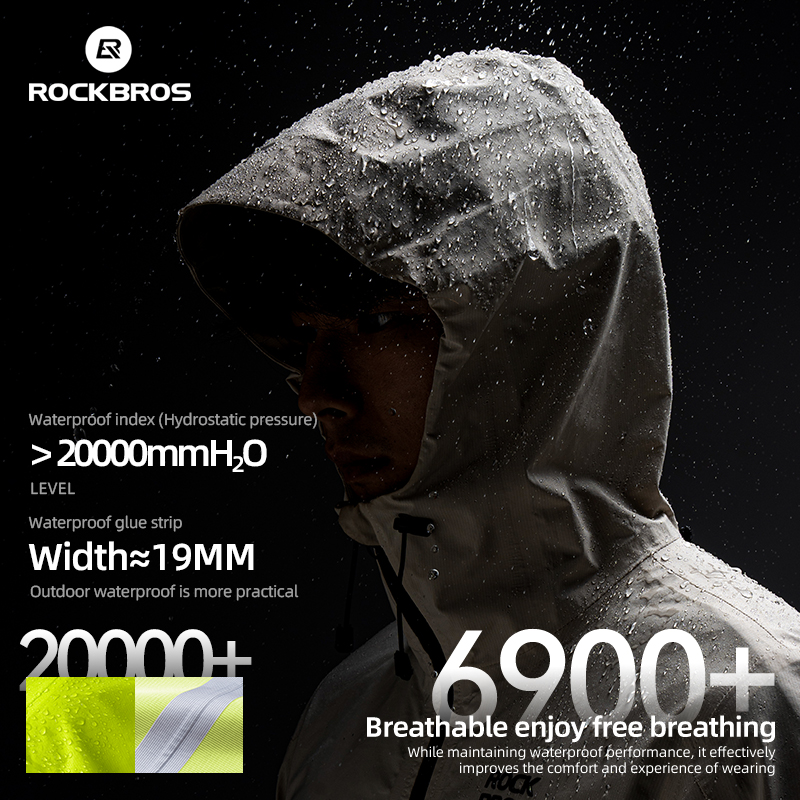 Cycling Gear Rain - ROCKBROS Waterproof Cycling Jacket Raincoat Waterproof
