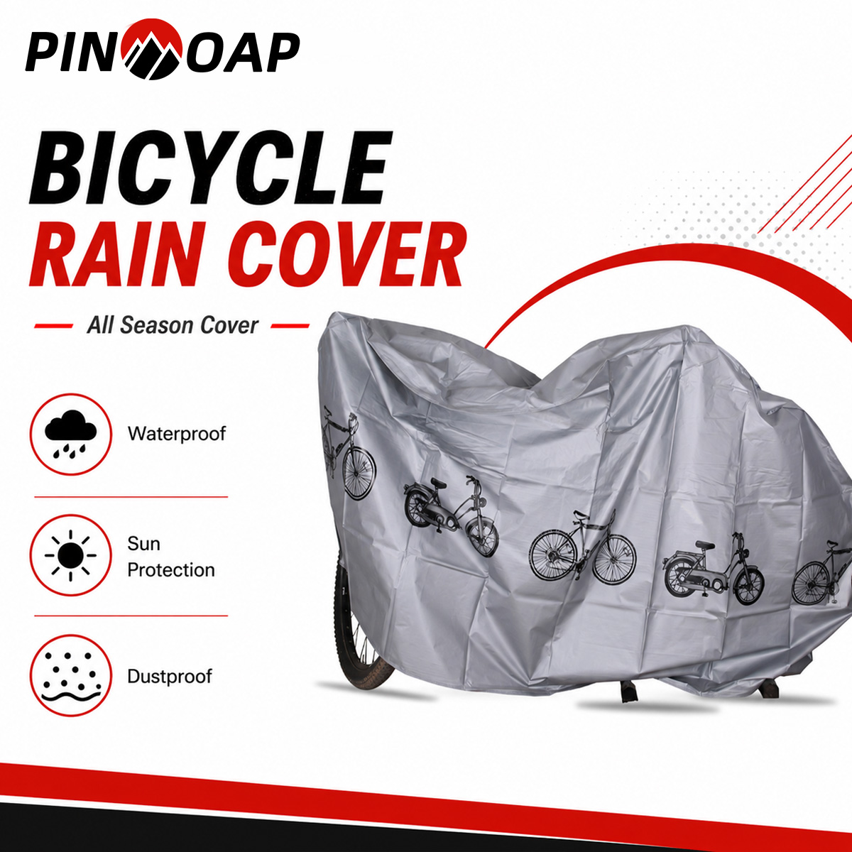 Cycling Gear Rain - PINMOAP Universal Bicycle Rain Cover Waterproof
