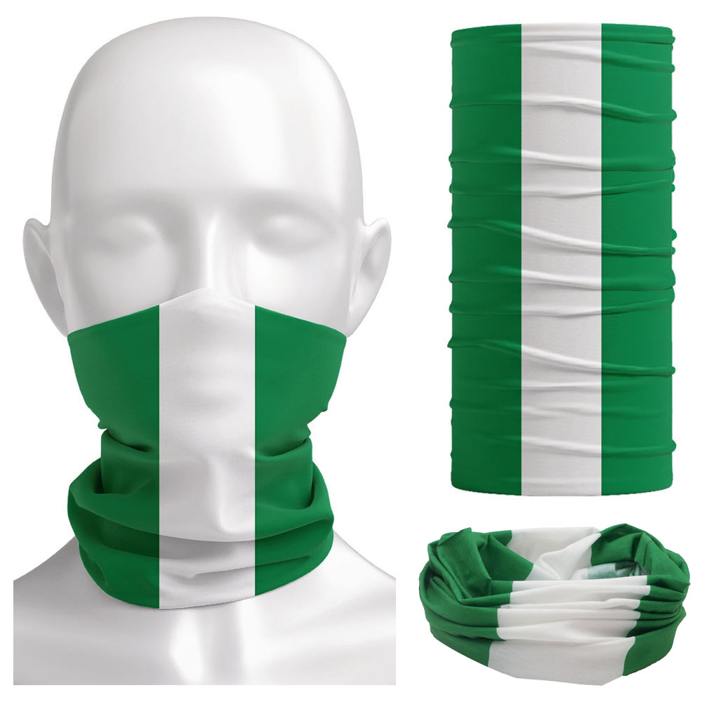 Cycling Gear - Nigeria Flag Bandanna Women Neck Gaiter