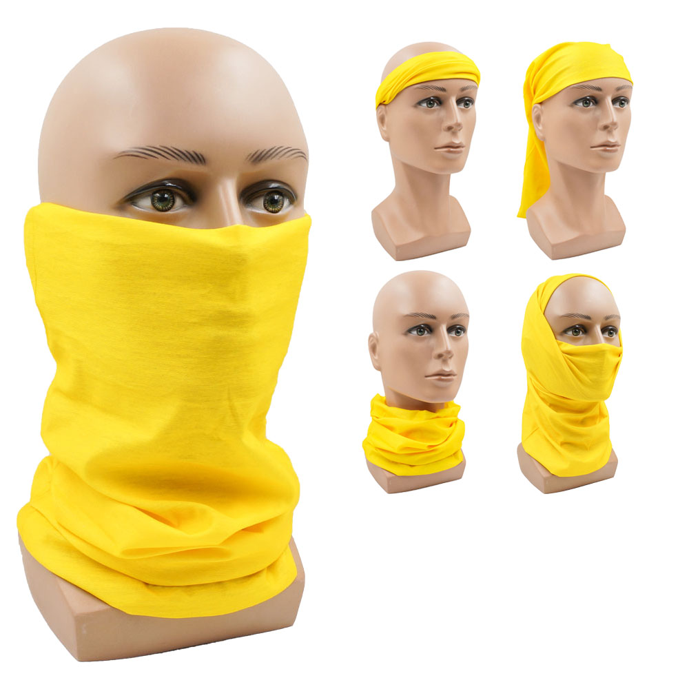 Cycling Gear - Yellow Multifunction Cycling Neck Gaiter Sunblock