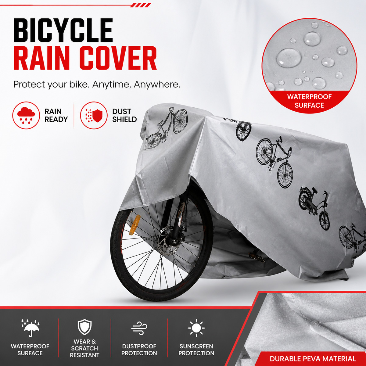 PINMOAP Universal Bicycle Rain - огляд і ціна Cycling Gear Rain