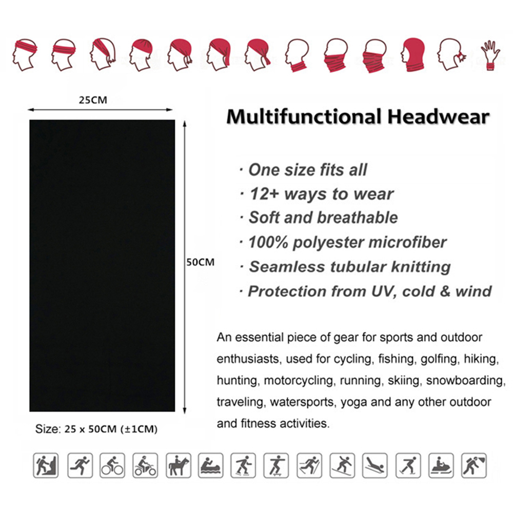 Seamless Solid Color Bandanas  - огляд і ціна Cycling Gear