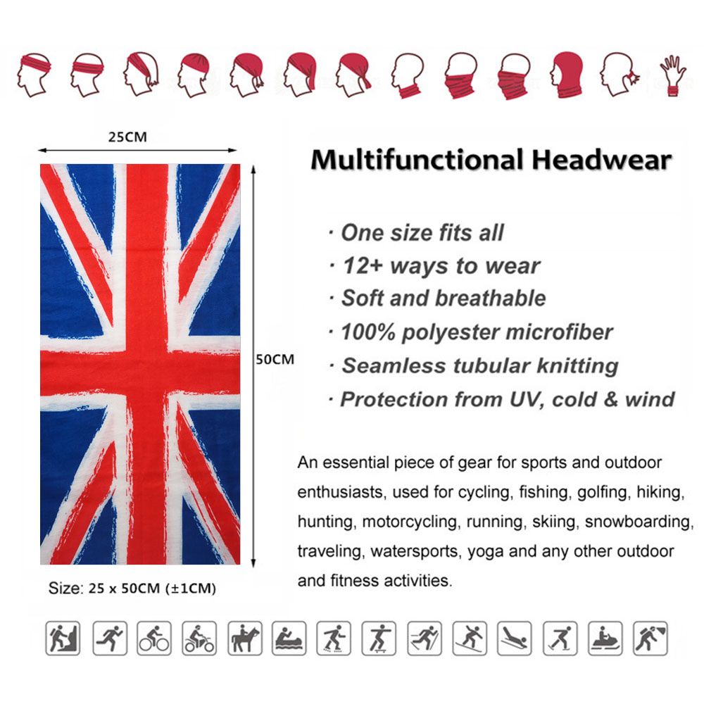UK Union Flag Neck Tube Bandan - огляд і ціна Cycling Gear Uk